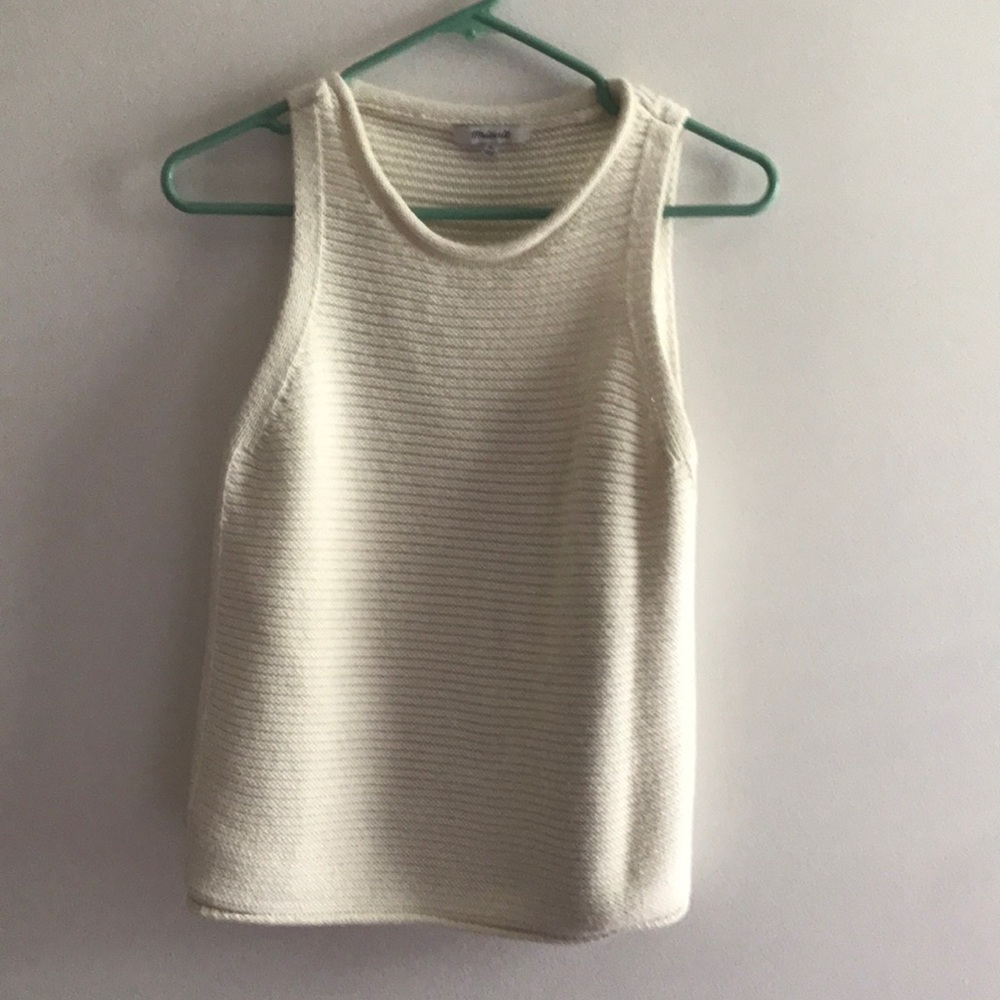 Cream colors madewell sweater top!